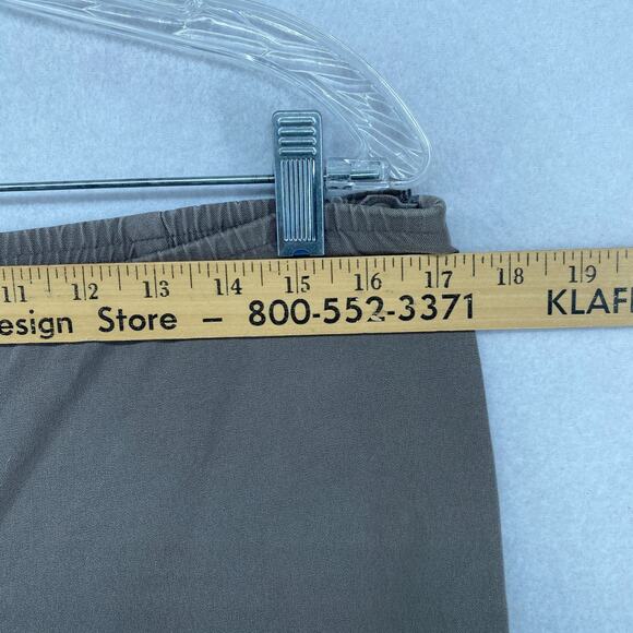 EILEEN FISHER Pants S Stretch Organic Cotton Twill Tapered Ankle Side Zip Gray - Picture 10 of 15